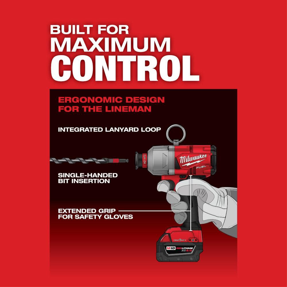 MW M18 FUEL ONE-KEY 7/16In Hex Utility High Torque Impact Wrench Kit 2865-22 from MW