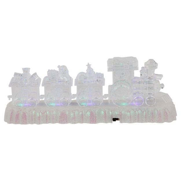 Led Lighted Musical Icy Crystal Locomotive Train Christmas Decoration