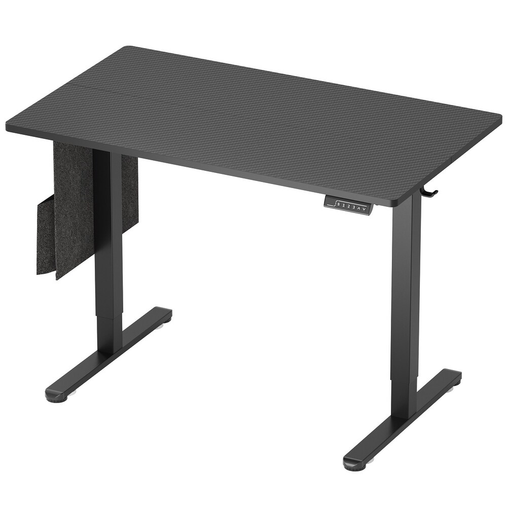 Standing Desk Office Desk Adjustable Electric Computer Desk with USB Port   Side Pocket