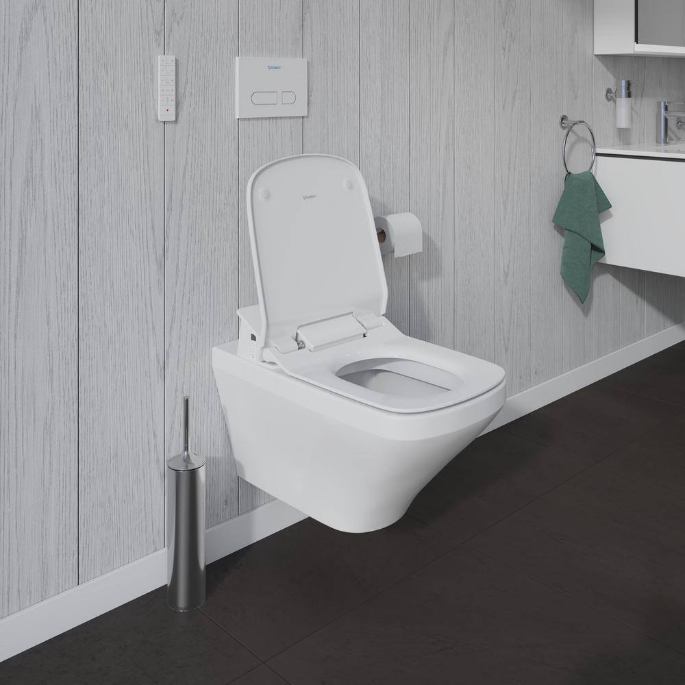 Duravit SensoWash Slim Electric Bidet Seat for Elongated Toilet in White 611200001001300