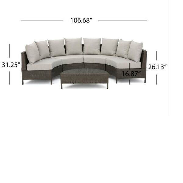 Newton Outdoor 4seater Sectional Sofa Set by Christopher Knight Home