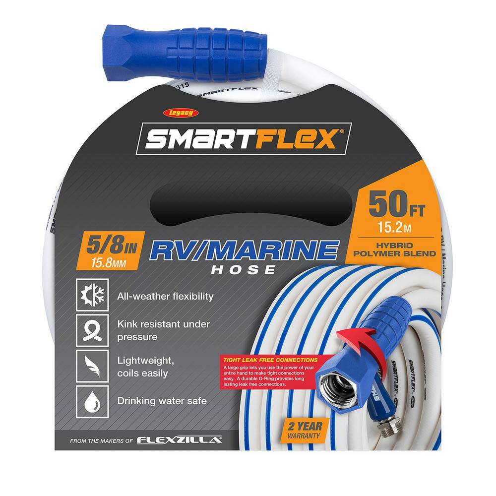 SmartFlex 58 in. x 50 ft. RV and Marine Hose with 34 in. GHT Ends HSFRV550