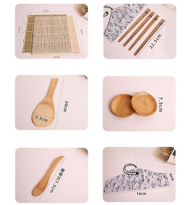 Diy Sushi Set Kitchen Crusher， Sushi Curtains Set， Baguettes， Sushi Plate And Spoon