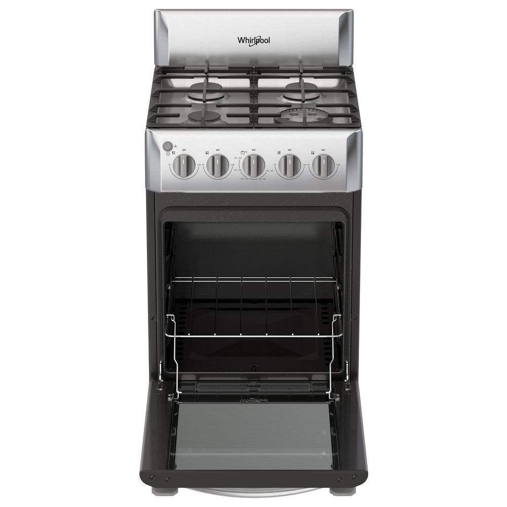 Whirlpool 20 in. 2.7 cu. ft. Gas Range with Self-Cleaning Oven in Stainless Steel LWWR5000S