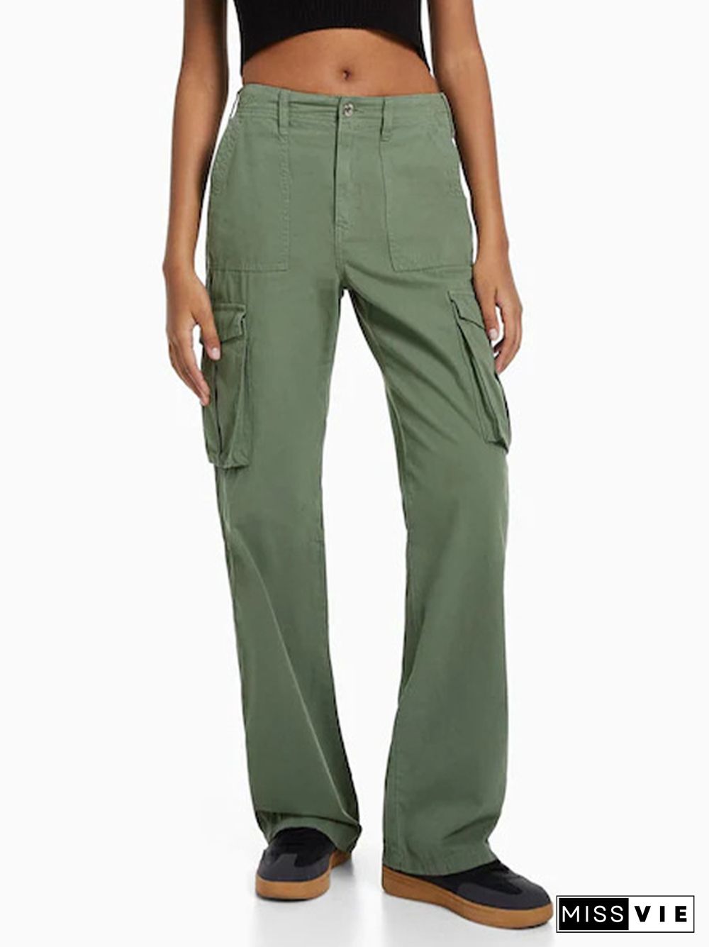 Versatile High Rise Multi Pocket Cargo Pants