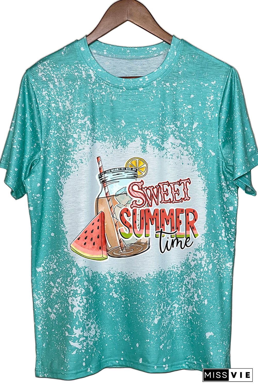 Sweet Summertime Print Graphic Tee Wholesale