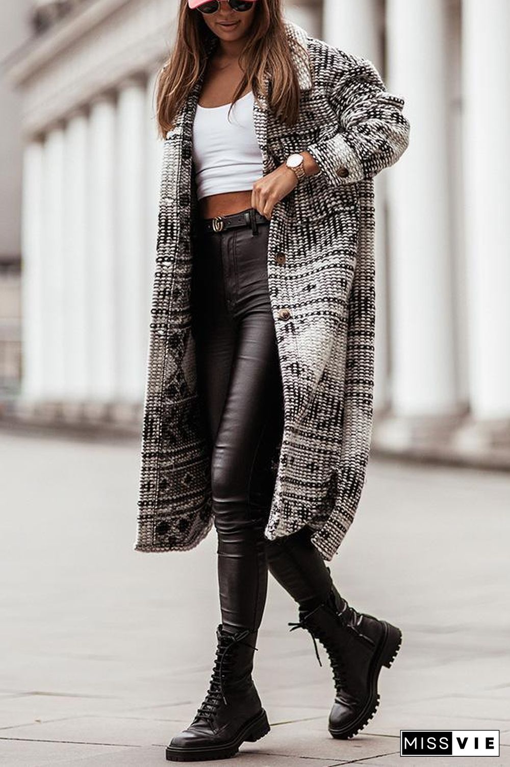 Cozy Up In Carolina Printed Coat