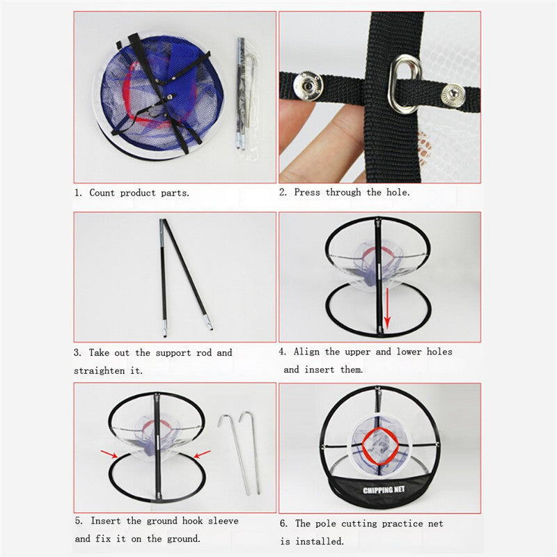 【JCXAGR】Golf Portable Club Cutting Practice Net Available Indoor and Outdoor Functions