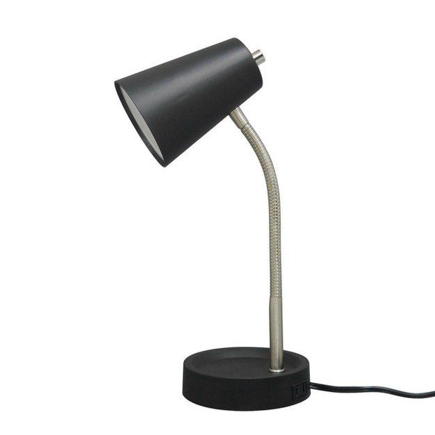 Task Table Lamp includes Led Light Bulb Black