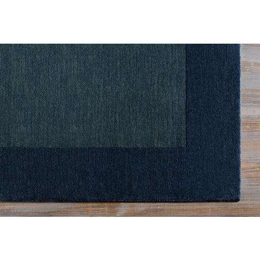 Mystique Wool Border Navy Rug