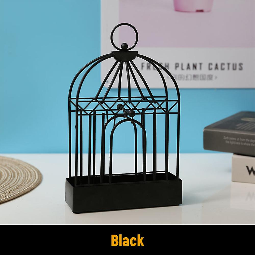 13*4.5*21.5cm Birdcage Shape Iron Mosquito Coil Holder Mosquito Repellent Incense Burner Holder For Indoor Home Living Room Bedroom Hotel White