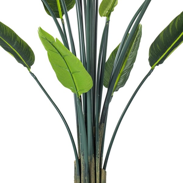 Vickerman 5' Artificial Potted Bird of Paradise Palm Tree.