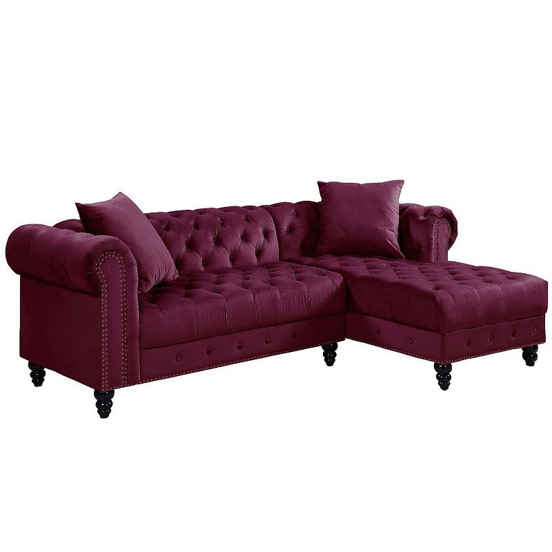 F.c Design Sectional Sofa With 2 Pillows