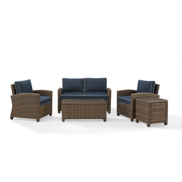 Bradenton 5Pc Outdoor Wicker Conversation Set