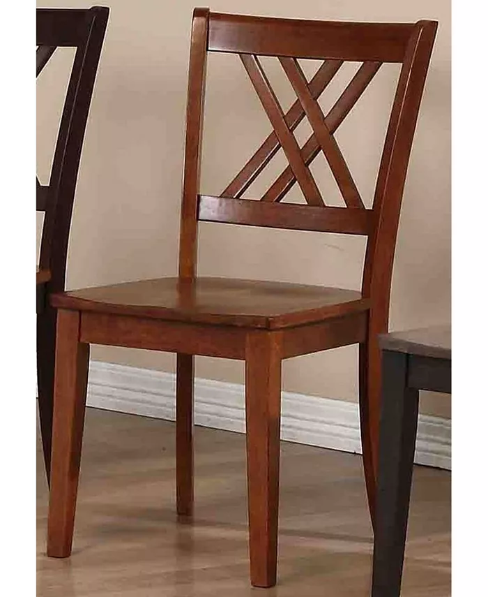 ICONIC FURNITURE Company Double X-Back Dining Chairs Set of 2