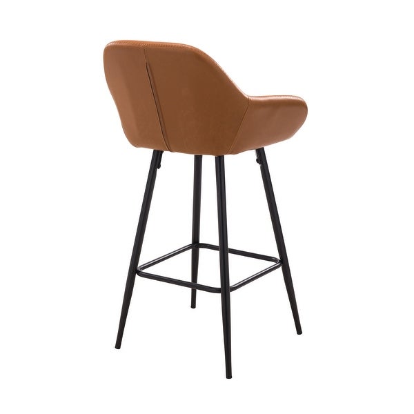 Willow Upholstered Vintage 26in Bar Stool with Metal Legs (SET OF2)