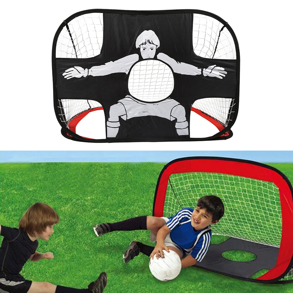 Willstar Pop Up Kids Football Goal Net Foldable Football Goal， Outdoor Portable Strong Sport Training Nets for Backyard Soccer Nets Sports