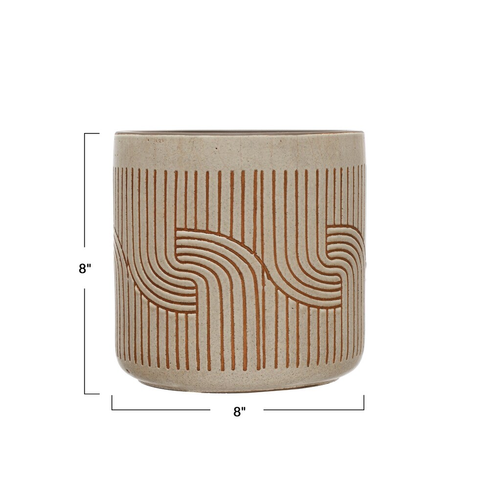 Terracotta Planter with Arched Design   8.0\