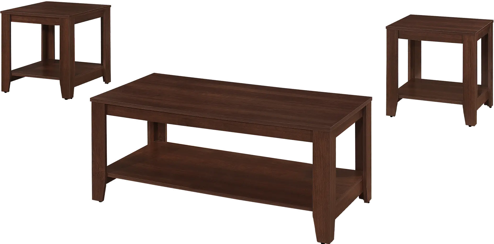 Cherry Wood 3 Piece Occasional Table Set