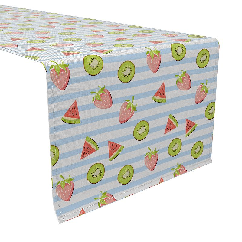 Table Runner， 100% Cotton， 16x90， Summertime Fruits