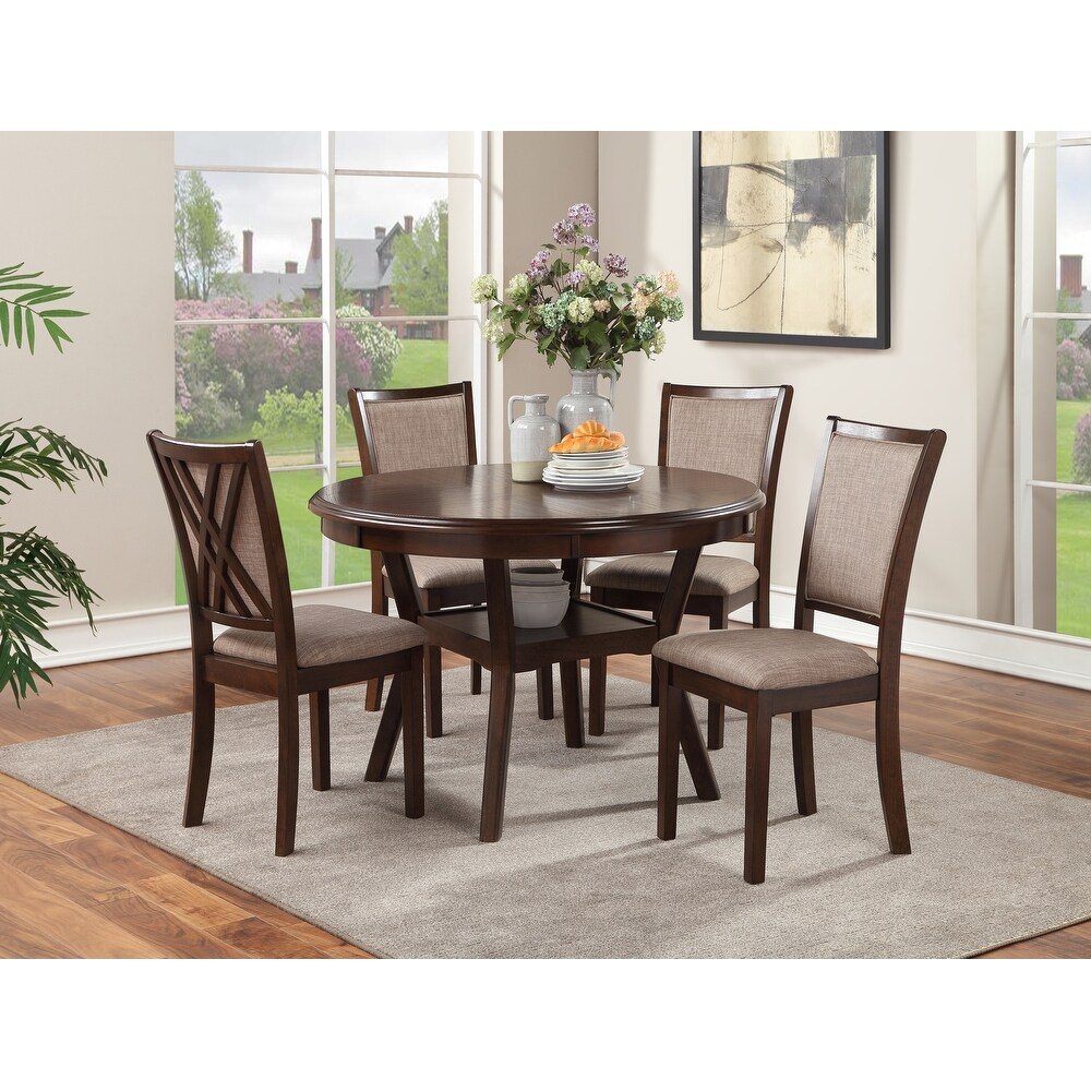 New Classic Furniture Baart 5 Piece Round Dining Set