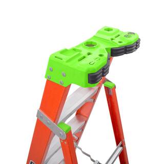 Louisville Ladder Cross Step 8 ft. Fiberglass Leaning Step Ladder (12 ft. Reach) 300 lbs. Load Capacity Type IA Duty Rating L-3080-08