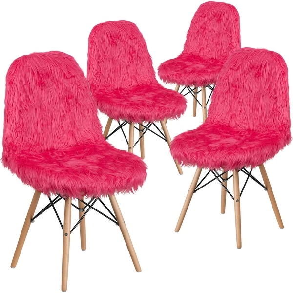 4Pk Shaggy Dog Accent Chair - Dorm Chair