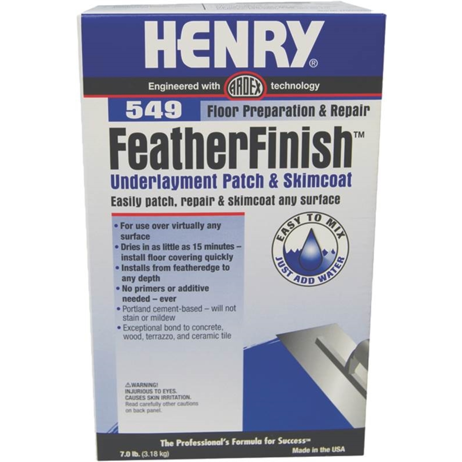 Henry Feather Finish Gray Underlayment Patch and Skimcoat 7 lb