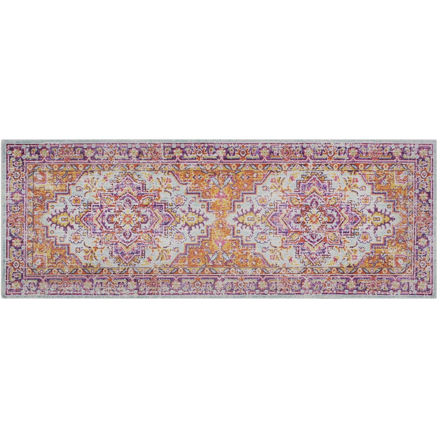 Antioch Rug in Lavender & Dark Purple