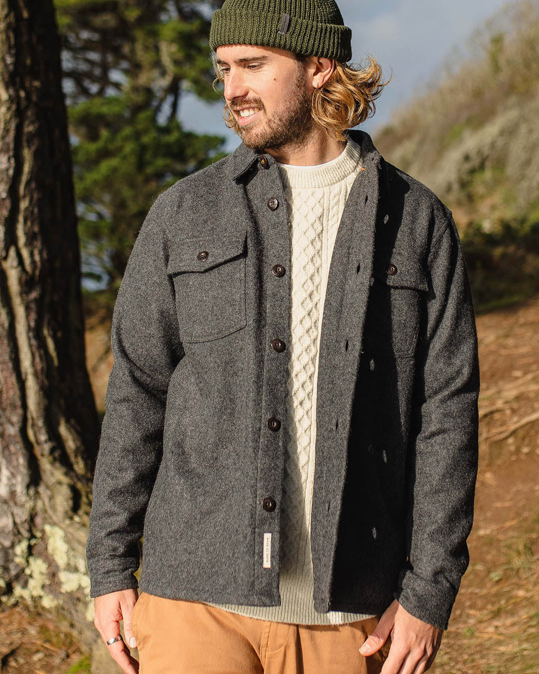 Barren Overshirt - Grey Marl