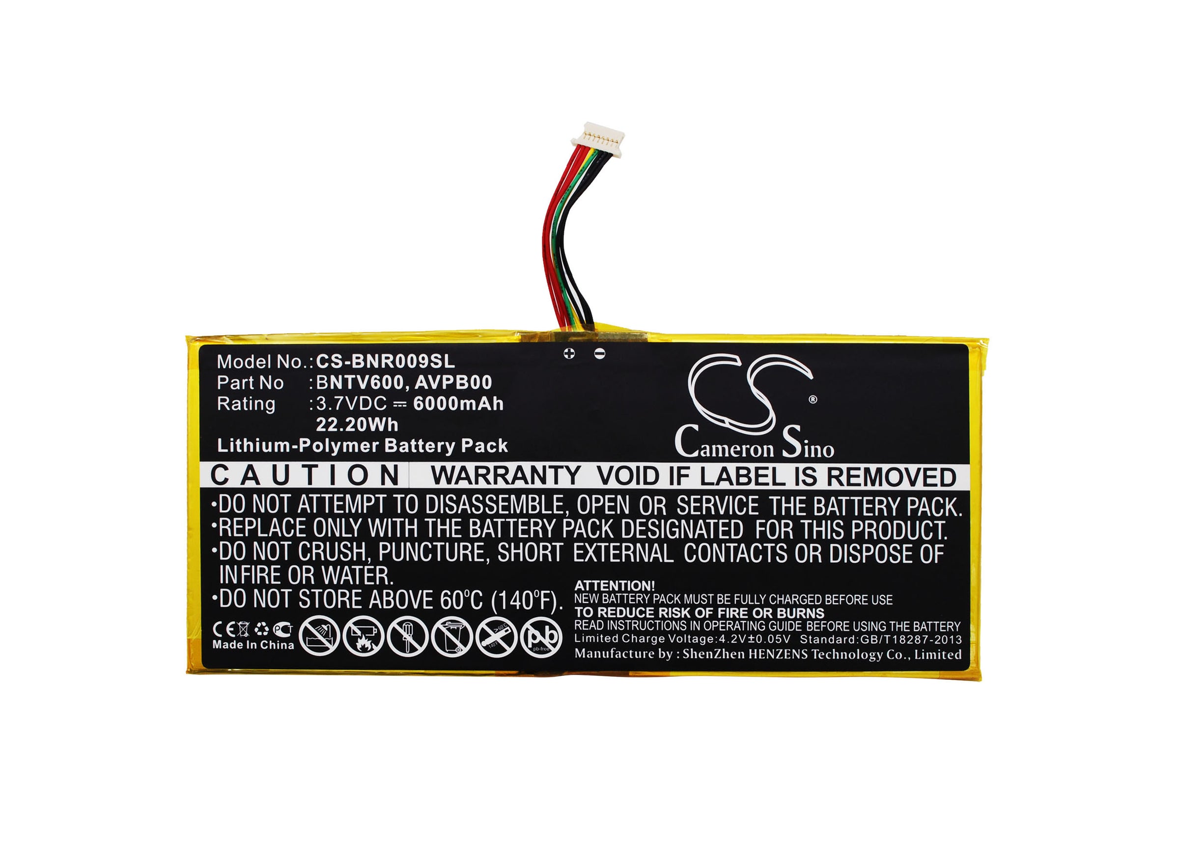 Barnes amp Noble BNTV600 Nook HD Plus NOOK HD9 Ova Replacement Battery BatteryClerkcom Tablet