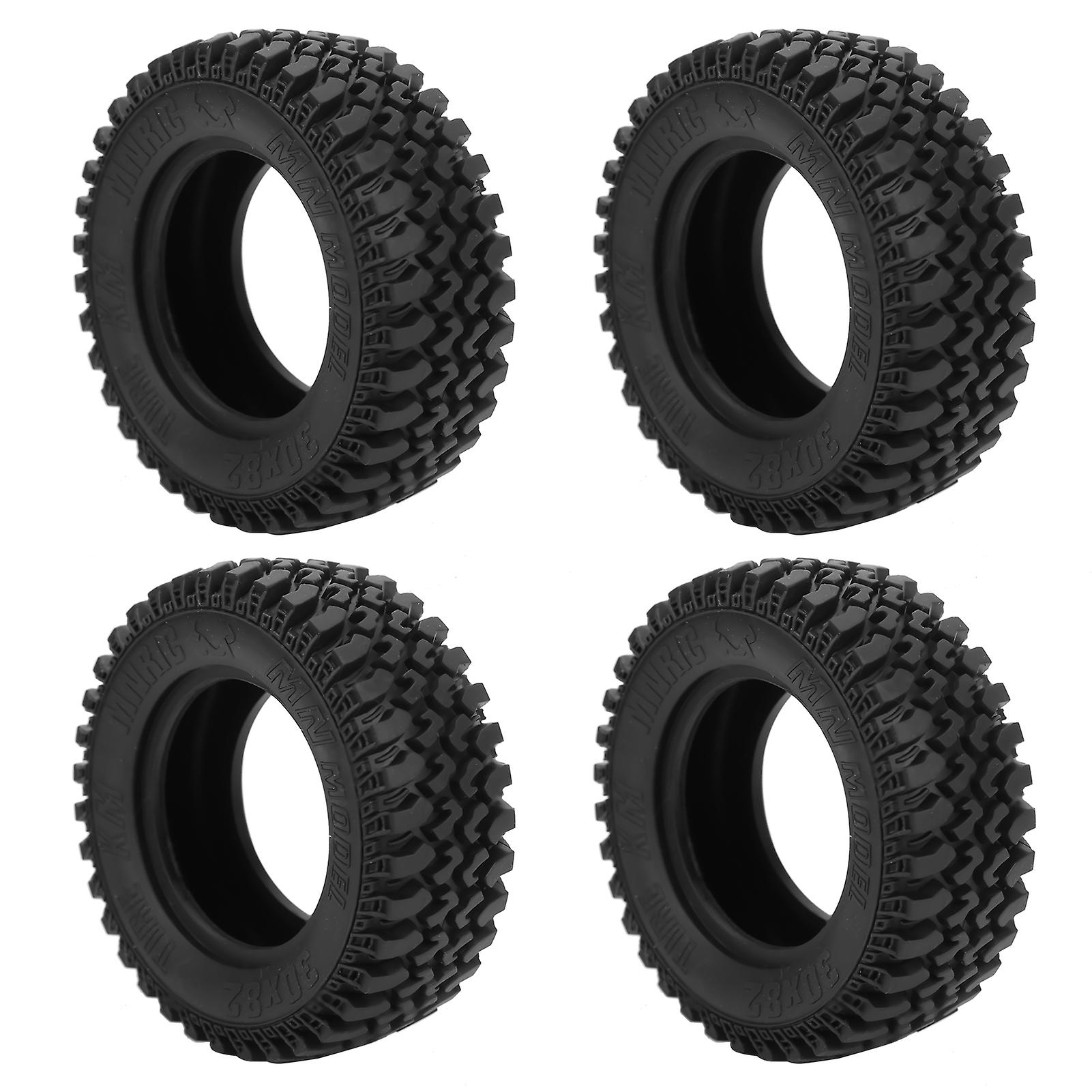 4pcs Rc Rubber Wheels Tyre Front And Rear Tires For Mn86 1/12 Rc Crawlers Upgrade Parts