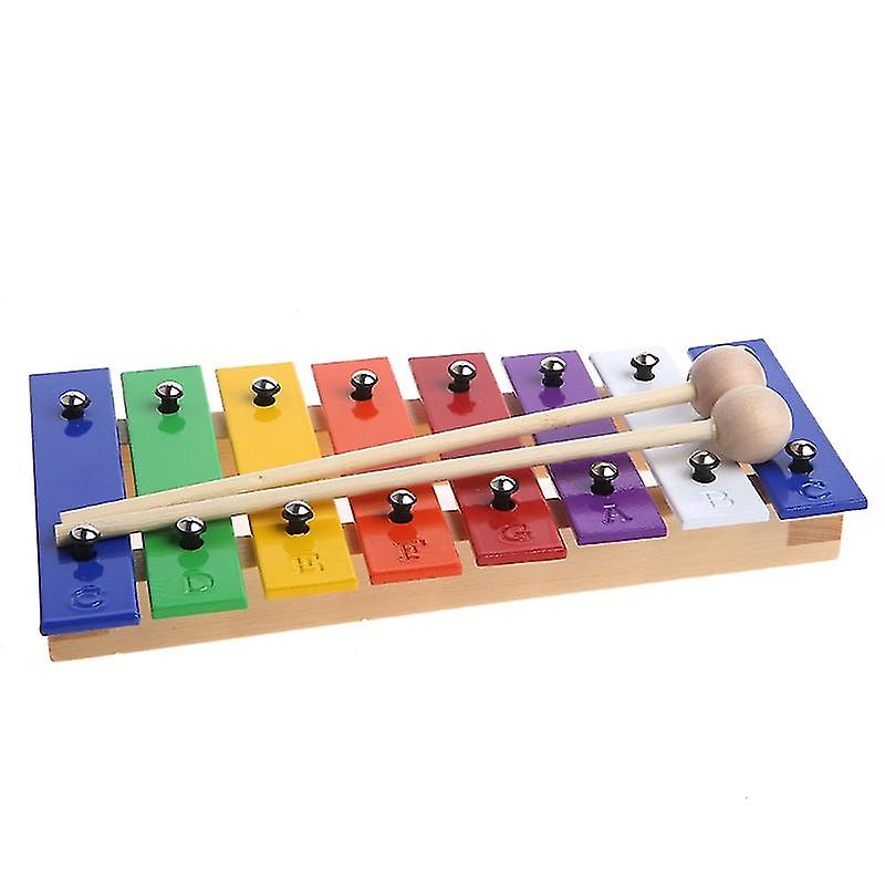 8 Note Xylophone Wood Xylophone With 2 Mallets Educational Music Toy For Babies