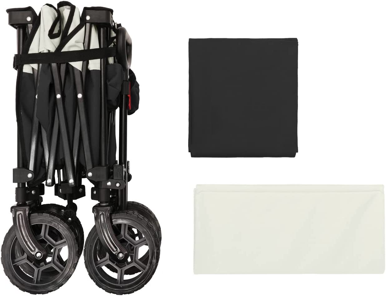 Collapsible Outdoor Utility Wagon with All-Terrain Beach Wheels