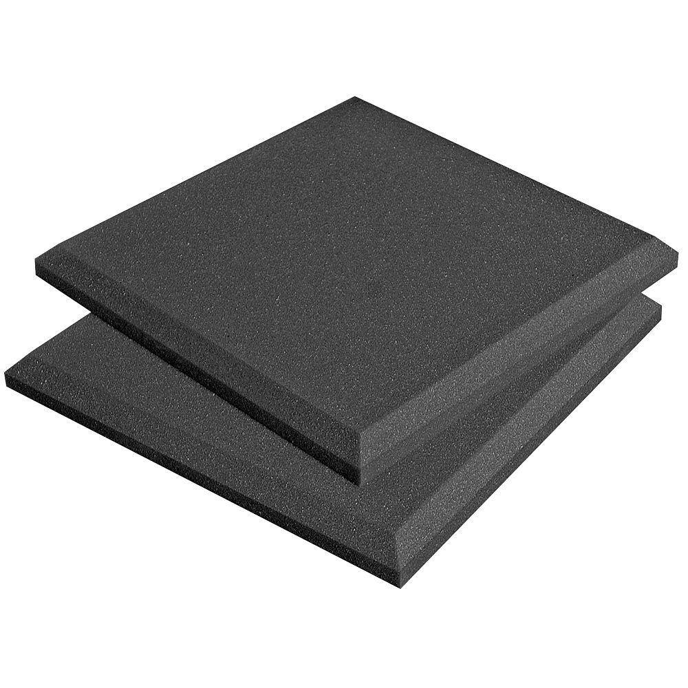 Auralex SonoFlat Panels - 1 ft. W x 1 ft. L x 2 in. H - Charcoal (14-Box) SFLAT1114CHA