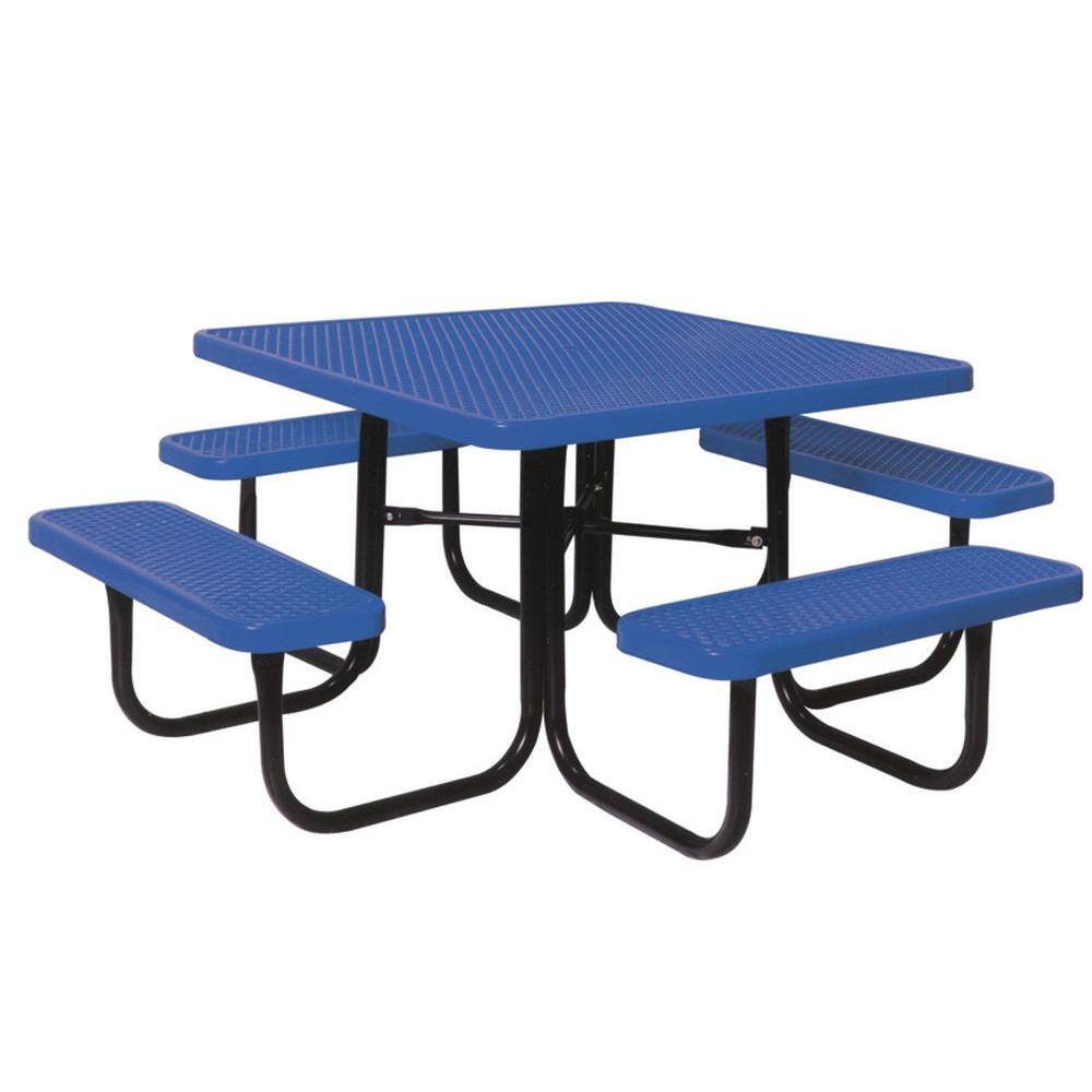 Ultra Play 46 in. Diamond Blue Commercial Park Square Table PBK358-VB