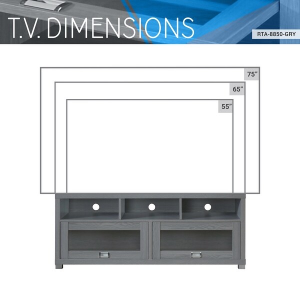 Grey TV Stand for TVs up to 75in