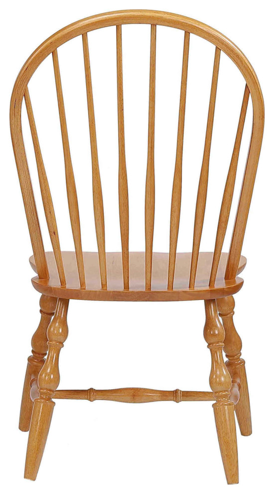 Sunset Trading Oak Selections Windsor Spindleback Dining Chair  Light Oak   Traditional   Dining Chairs   by VirVentures  Houzz