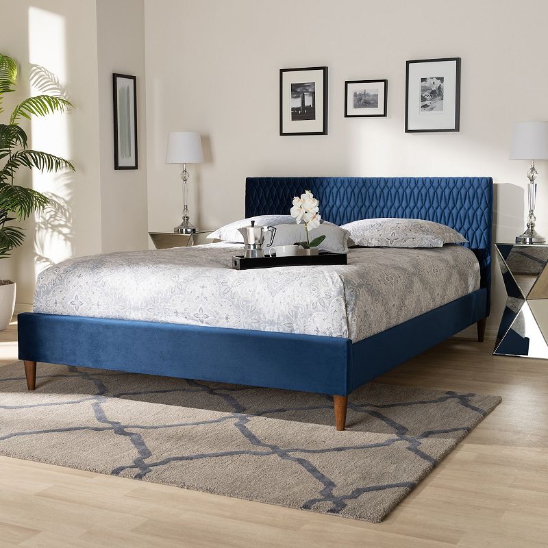 Baxton Studio Frida Navy Full Bed