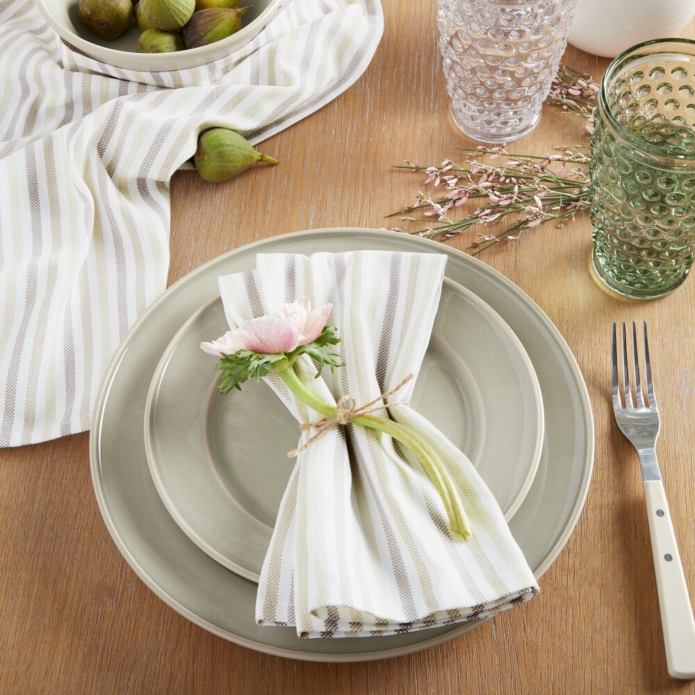 Martha Stewart Daisy Stripe Napkin Set 4 Pack   19\