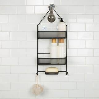 Bath Bliss Mesh Collection Deluxe Shower Caddy in Matte Black 10131-MATTEBLACK