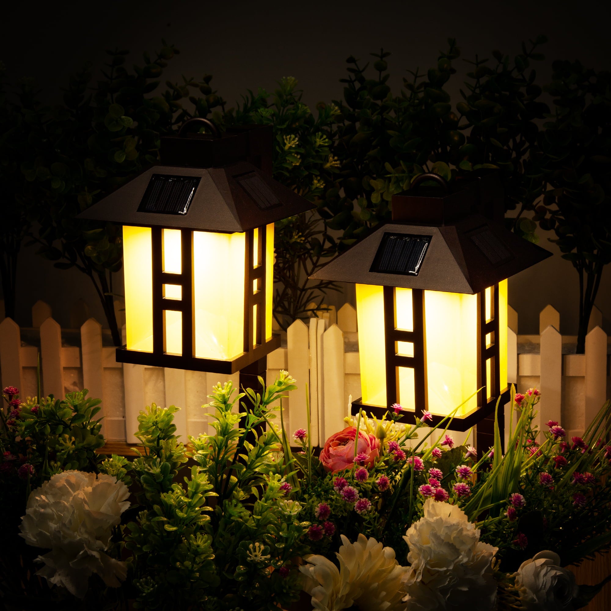 GIGALUMI Solar Path Lights， Outdoor Garden Lights ， Landscape Lighting for Lawn/Patio/Yard/Walkway/Driveway (2 Pack)