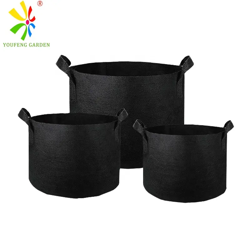 Factory supply 1 3 5 7 10 15 20 25 30 100 Gallon Non Woven fabric Pots Garden Potato Felt Grow Bags