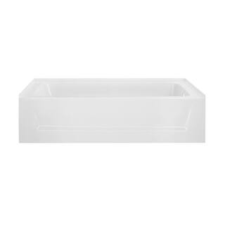 Swiss Madison Virage 60 in. x 30 in. Rectangular Right-Hand Drain Alcove Bathtub with Apron in White SM-AB581