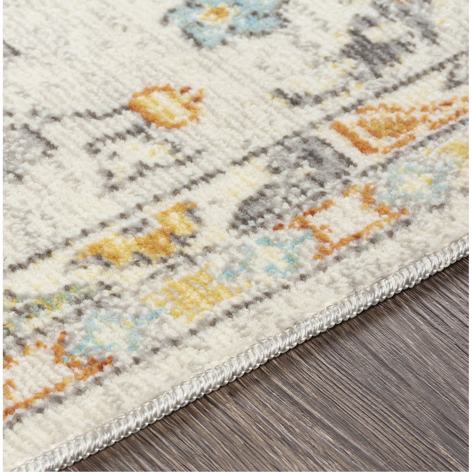 Bodrum Indoor/Outdoor Rug in Ivory, Saffron, Silver Gray, Medium Gray, Camel, Pale Blue, Moss