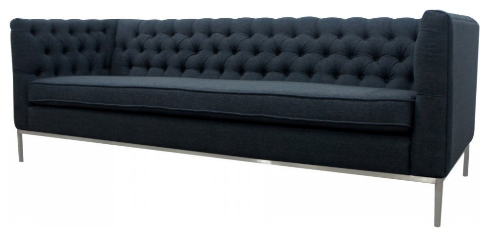 Ruggiero  Dark Gray Fabric Sofa   Contemporary   Sofas   by V.S.D Furniture  Houzz