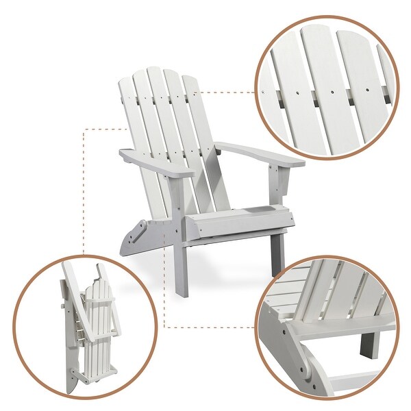 POLYTEAK Classic Collection Folding Adirondack Chair