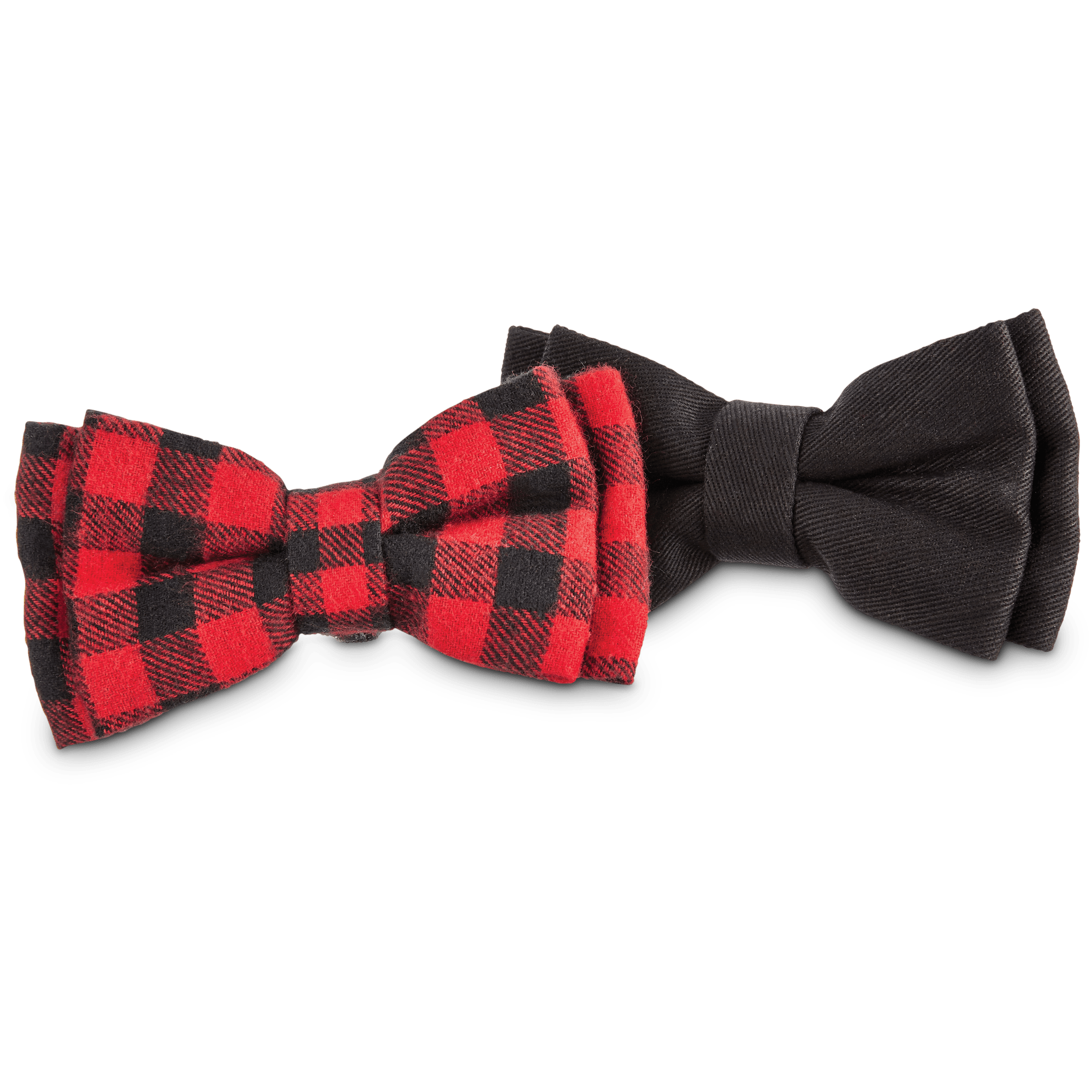 YOULY The Hipster Buffalo Check Dog Bowtie Set， Pack of 2