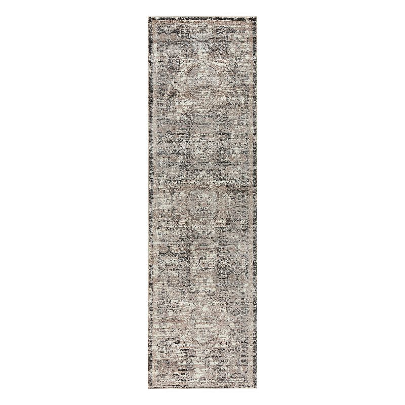 Rizzy Home Panache Traditional Central Medallion Distressed Geometric Rug