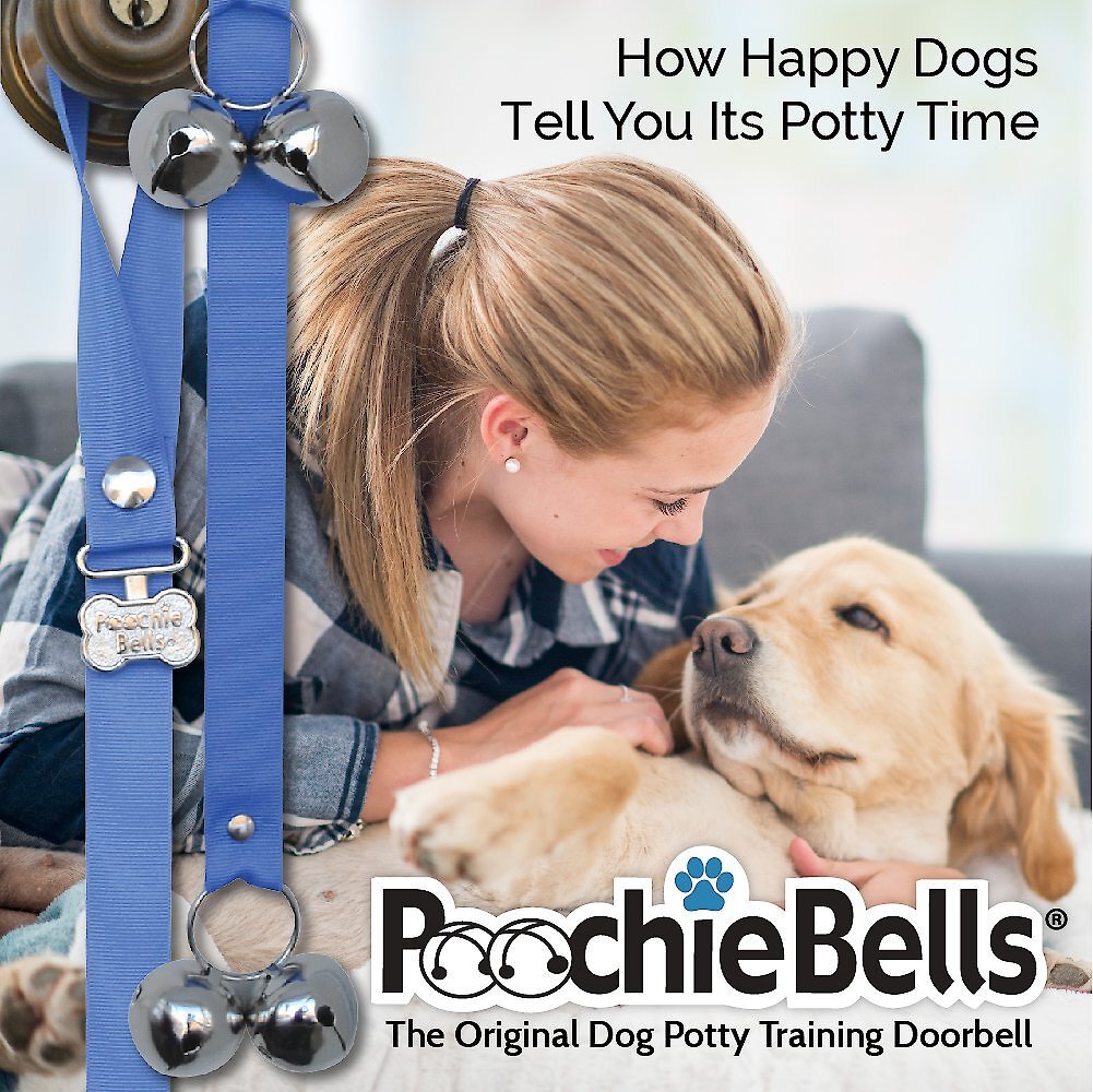 PoochieBells Proudly The Original and 100% American Made Dog Potty Doorbell， Solid Color Collection